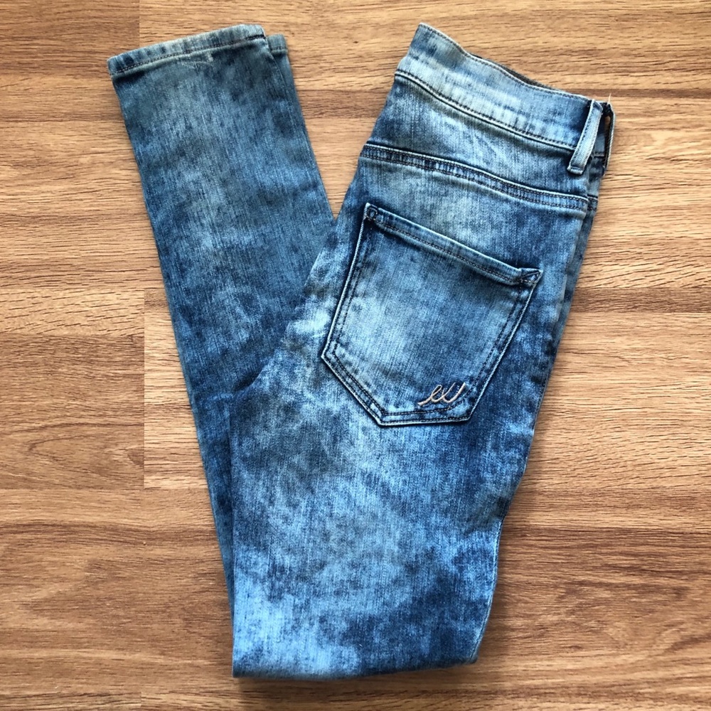 Express Acid Wash High Rise Jean Leggings